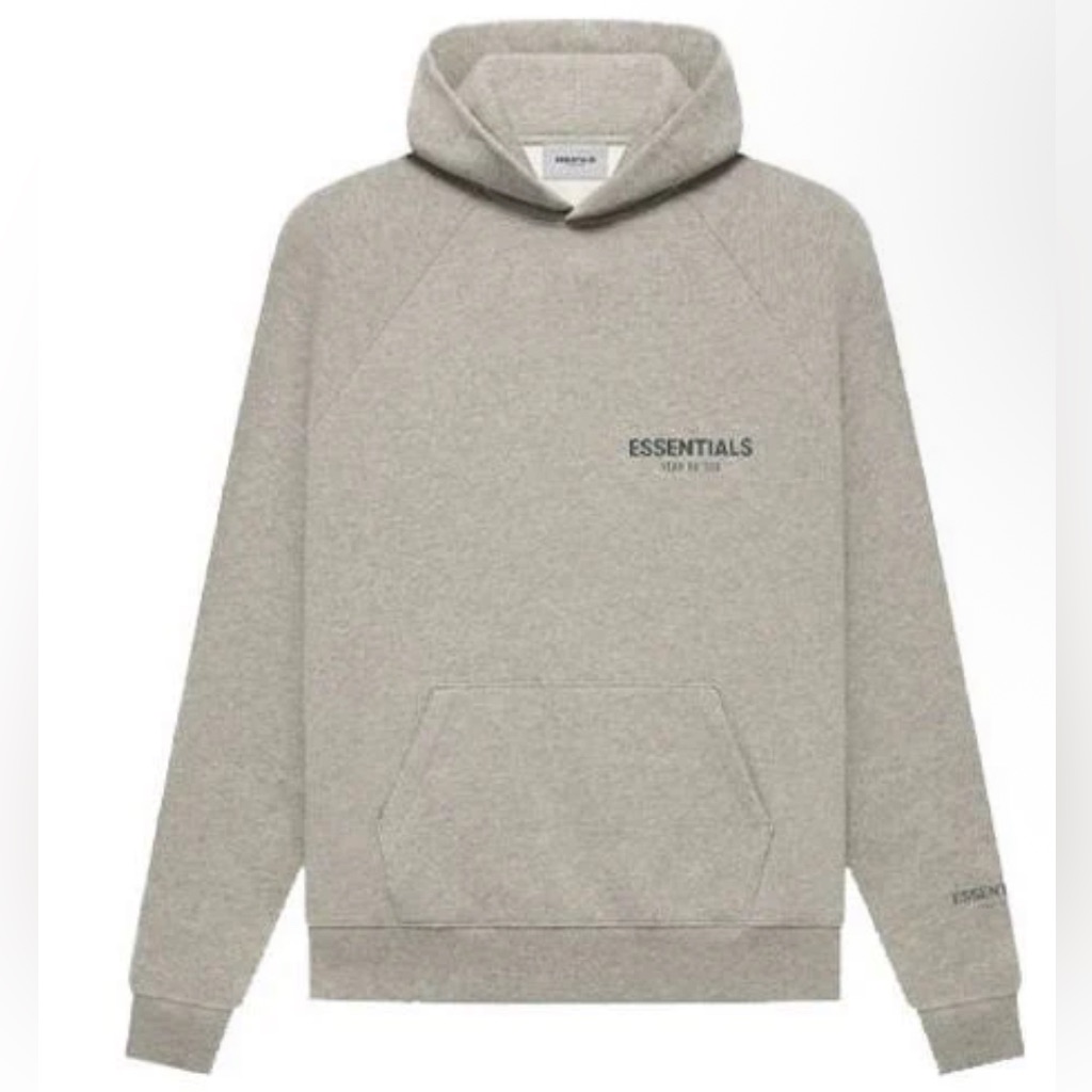 Essentials Fog Dark Oatmeal Hoodie